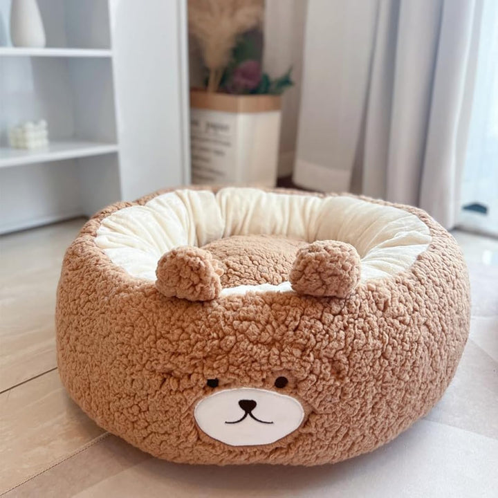 Cartoon Plush Round Four Seasons Universal Pet Nest Bed